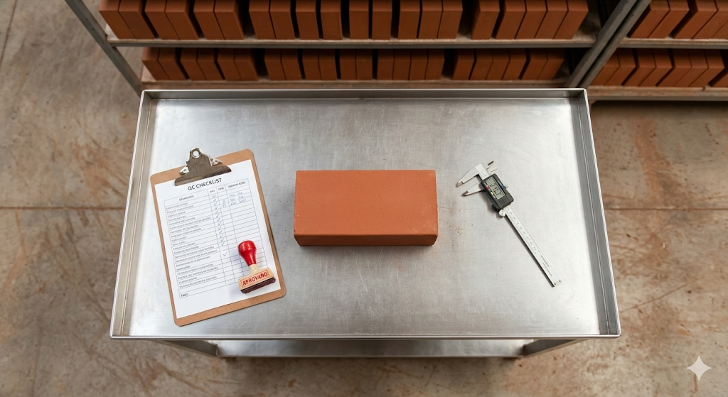 Controlo de qualidade de tijolo cerâmico