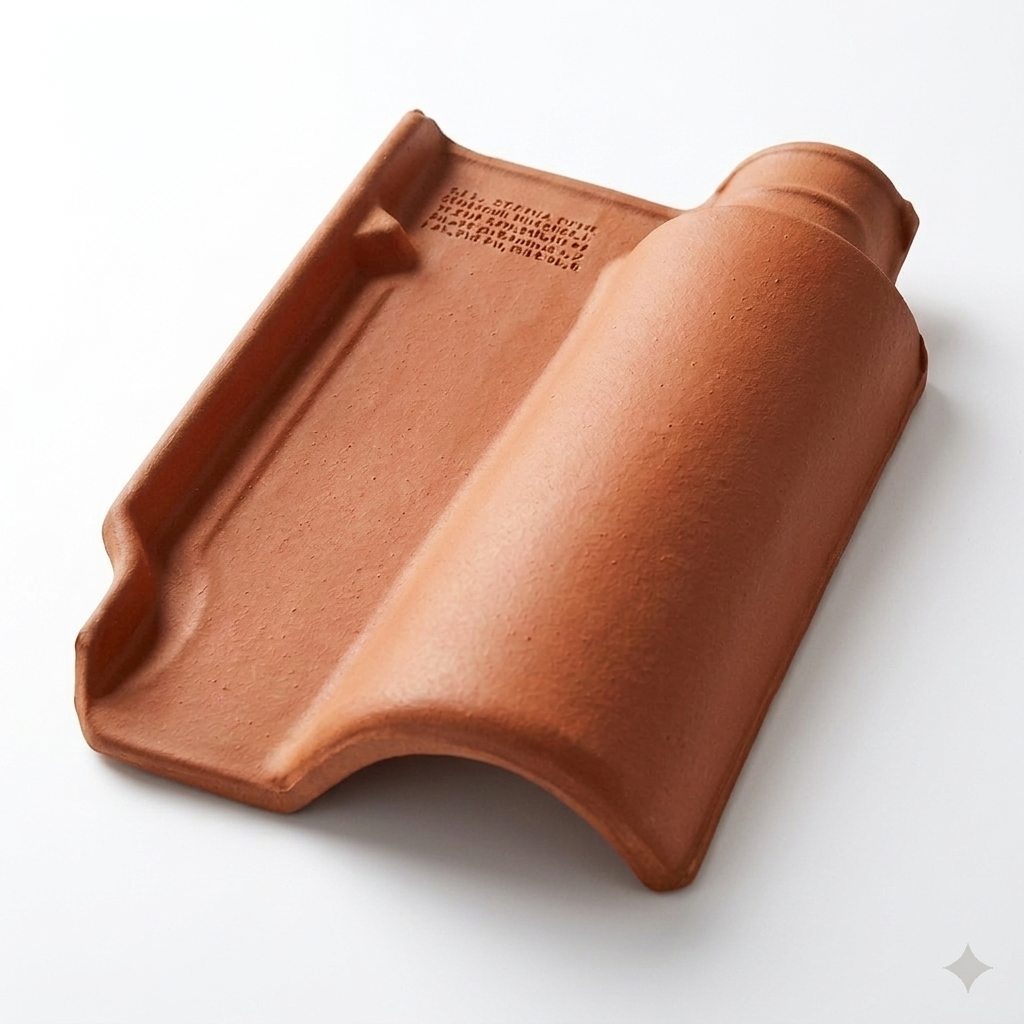 Telha cerâmica de barro vermelho